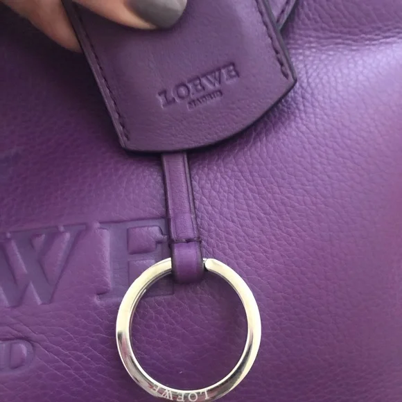 Loewe Leather Purple Tote. - Picture 5 of 8